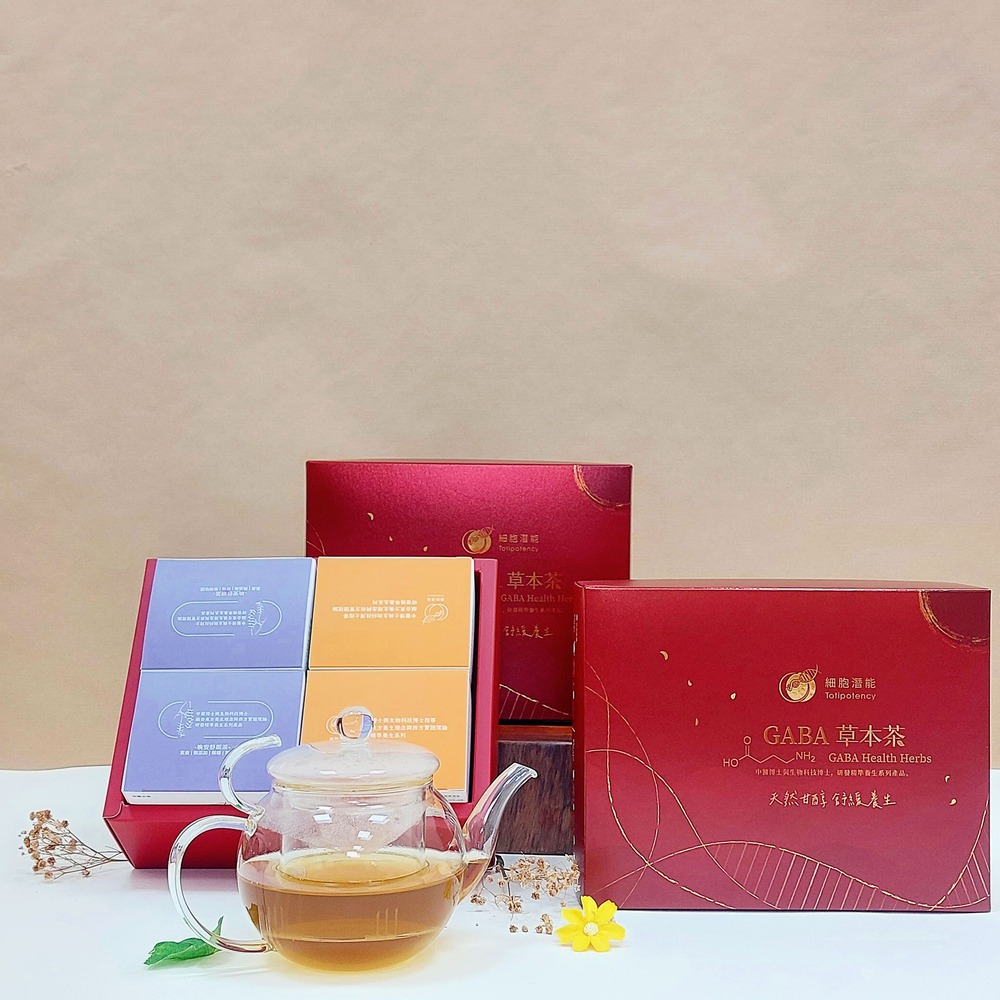 細胞潛能生物科技有限公司 GABA草本茶 佳葉龍茶 時光養生禮盒 青春活力茶 Vitality Tea GABA桑葉 西洋參 紅棗 黃耆 麥門冬 玉竹 晚安舒眠茶 Restful Tea GABA桑葉 五味子 薰衣草 白鶴靈芝草 薄荷 甘草 茯苓 無咖啡因 茶葉 台灣茶 送禮 禮盒 伴手禮 茶包 助眠 安眠 好睡